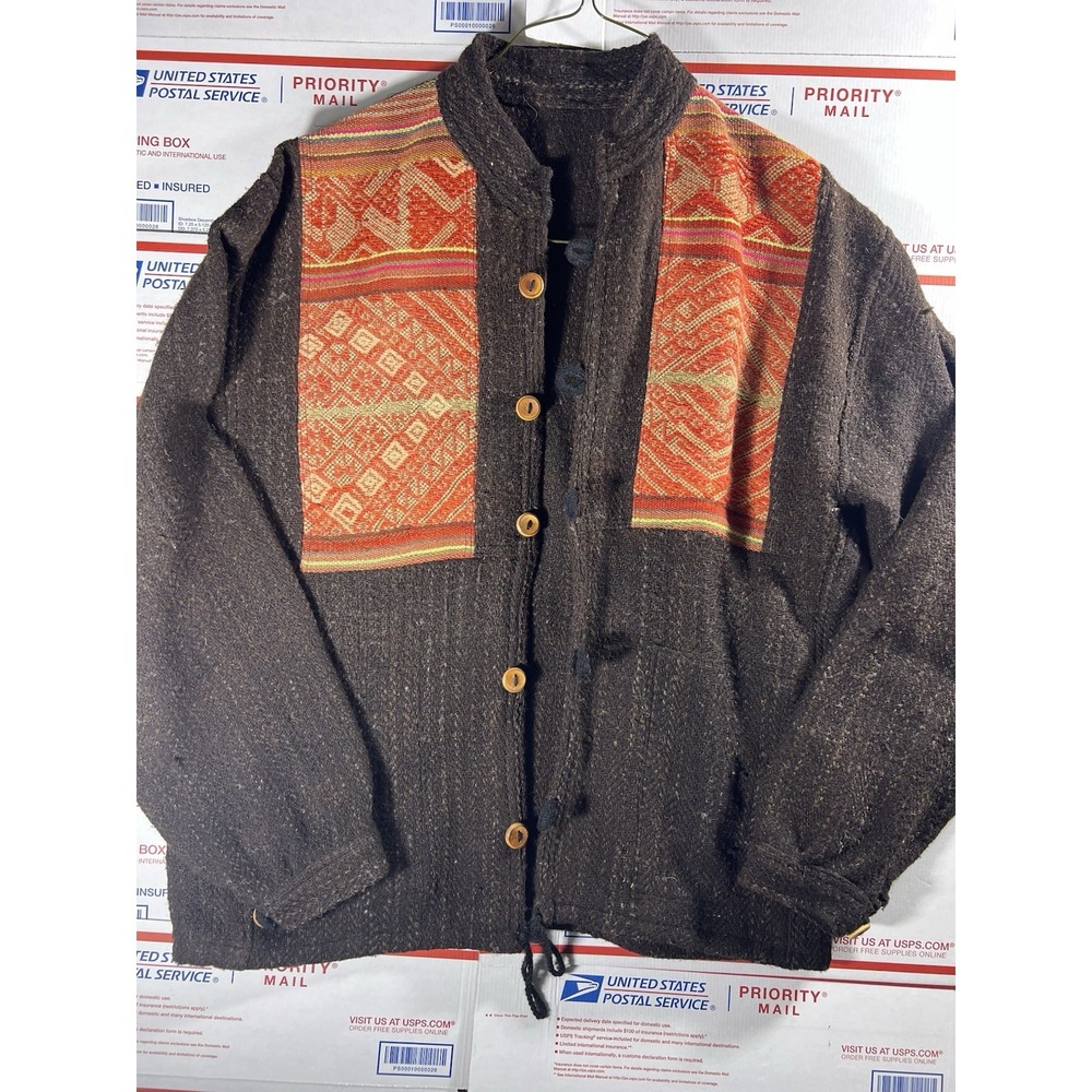 Vintage Thai Hmong Hill Tribe Coat Handwoven Indigo-dyed Ethnic‎ Textile Jacket